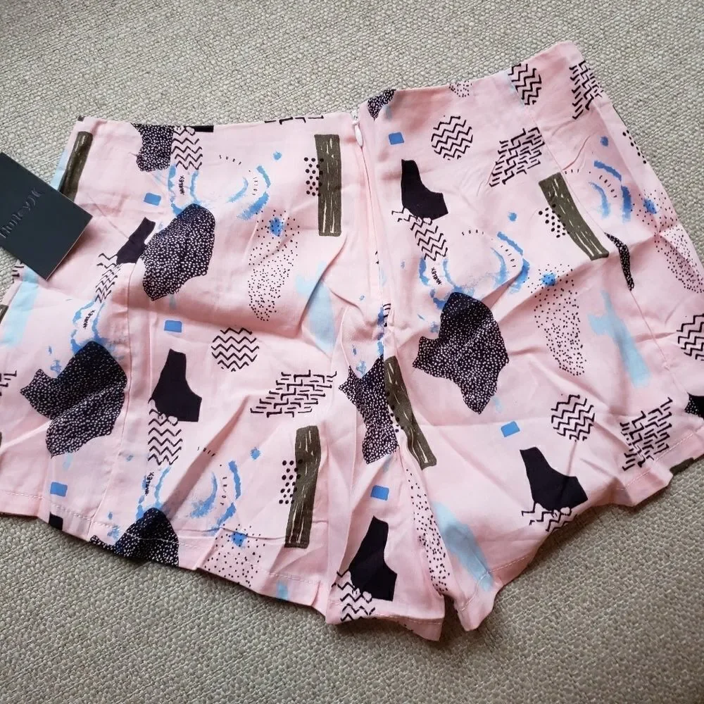 HURLEY Free Set Print Pink Shorts Small